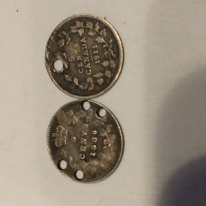 1888/1911 Canadian 5¢ pieces, silver